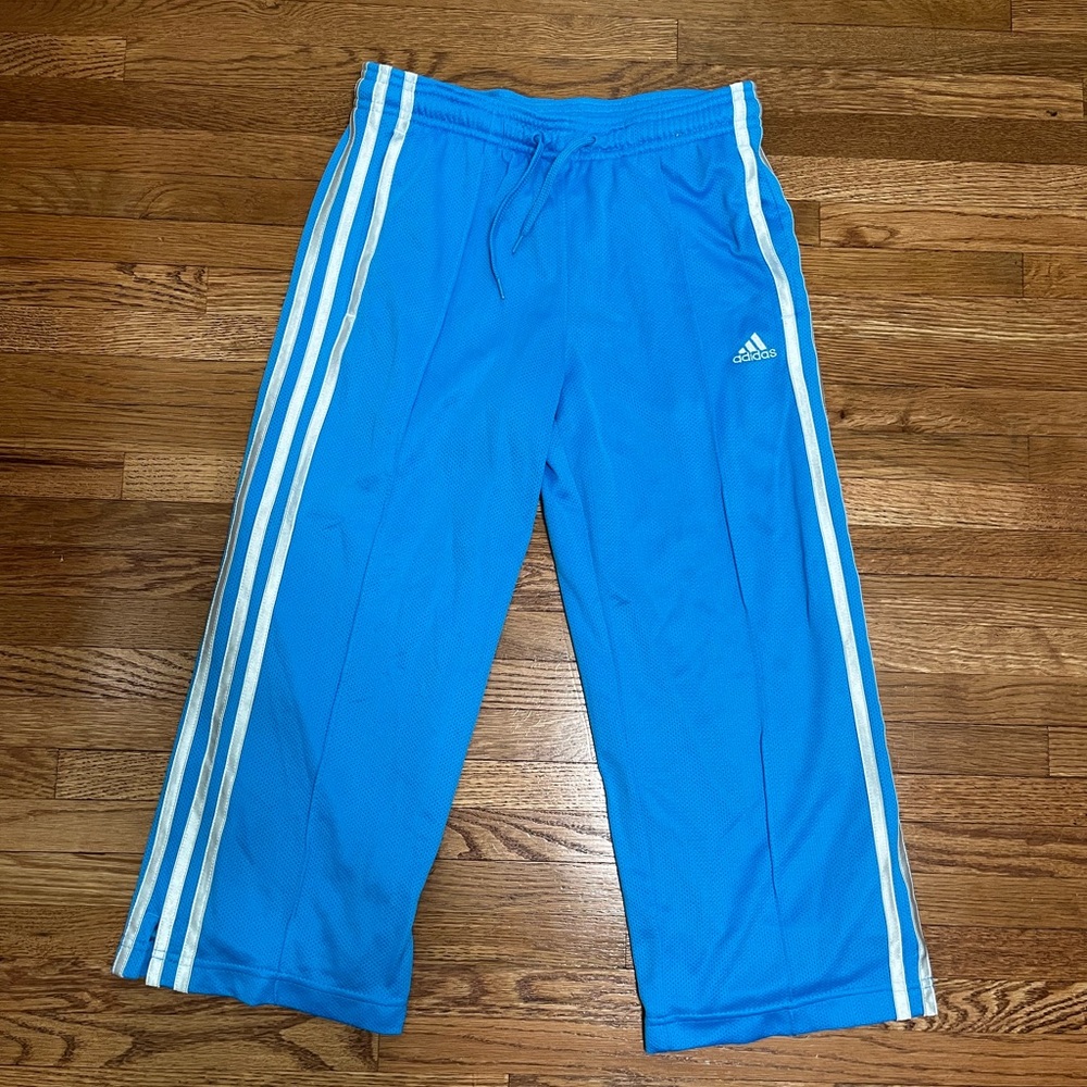 Vintage bright blue Adidas capri pants